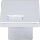 Top Knobs TK269 Modern Metro Series 1-1/4 inch Wide Slotted Knob, Polished Chrome by Top Knobs