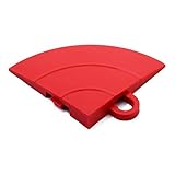Speedway Garage Tile C789453R Garage Floor Interlocking Ramp Edges Corner, Red [並行輸入品]