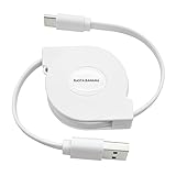 ラスタバナナ 充電ケーブル リールタイプ iPhone タブレット スマホ 用 USB Type-A to Type-C 80cm ホワイト R08CAAC2A02WH