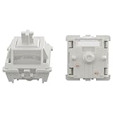 GATERON スムージーキーボードスイッチ、リニアRGB LED 5ピン ホワイト 22mm デュアルステージスプリングファクトリープレ潤滑40gfフルPOMキースイッチ MXメカニカルキーボード用(105個)