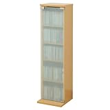 山善(YAMAZEN) CD/DVD兼用スリムラック(棚4段) ナチュラル SCDT-2490G(NA)