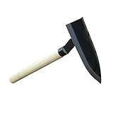 amzmonnsuta 木製ハンドル スチール製小さいの三角形鍬 ガーデニングツール