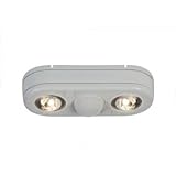All Pro Outdoor Security REV21835MW Revolve LED Twin Head 180 Degree Motion Security Light, 2100 lm,