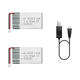 HAWK'S WORK 2個3.7Vリポバッテリー、300 mAh RC飛行機ヘリコプタードローン用充電式リチウムポリマーバッテリー すべてのモデルとおもちゃ (PH1.25 コネクター)