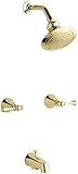 KOHLER K-16213-4A-PB Revival Bath and Shower Faucet, Vibrant Polished Brass [並行輸入品]