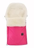Kaiser Stroller Sheepskin Foot Muff Dublas White Sheepskin (Pink) by Kaiser
