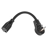 2 pack - 6 Inch Black Extension Cord with Flat Rotating Plug [並行輸入品]