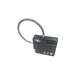 GRALARA多機能　安全　海外旅行　南京錠　リセット　3ダイヤル式　TSAロック　荷物スーツケースコードロック　黒