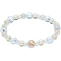 Amazon | [京珠堂] 桜彫り 水晶 パワーストーン 天然石 ブレスレット