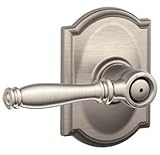Schlage f40-bir-619-camサテンニッケルプライバシーBirminghamスタイルレバーwithキャメロットローズ