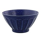 EAST table(イーストテーブル) 楕円皿 しのぎ お花のオーバルボウル 大 19cm ネイビー 日本製 レンジ対応 食洗機対応 スープ皿 盛り皿 鉢 ic-1703-4-04