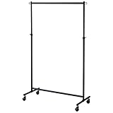 山善(YAMAZEN) 頑丈 ハンガーラック キャスター付き おしゃれ YIH-S(MBK) ブラック(つやなし)