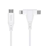 オウルテック 2in1ケーブル Type-C to Type-C／Lightning対応 MFi認証 PD60W 急速充電 データ転送 480Mbps ケーブル 2m ホワイト OWL-CBSCLC20-WH