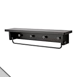 IKEA – HJÄLMARENタオルハンガー/シェルフ, black-brown Stain