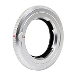 PEIPRO LM-Lレンズアダプターマニュアルフォーカス、ライカMマウントレンズとLマウントカメラパナソニックS1 S1R S1H S5ライカSL SL2 CLシグマFP DLSRとの互換性があります (シルバー モデル2) シルバーアダプター シルバーボタン、ブラックラバーリング付き