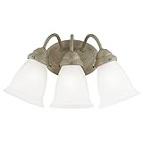Westinghouse 6649900 Three Light Interior Wall Fixture Cobblestone Finish with Frosted Glass [並行輸入品]