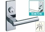 ウッドワン　レバーハンドルセット鍵付き錠K型(クロム)　【ZH11K4-7】　ドア・引き戸＞レバーハンドル
