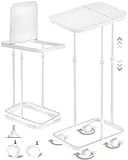 【高さ調節＆キャスター付き】 ゴミ袋ホルダー 蓋付き ゴミ袋スタンド ゴミ箱 分別ゴミ箱 縦開き 20L～90L おしゃれ 清潔 省スペース キッチン 台所 リビング 洗面所 トイレ オフィス ホワイト