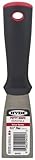 HYDE TOOLS 4101 1-1/2" Putty Knife - Flexible Blade - High Carbon Steel Blade is Tempered and Satin 
