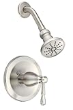 Danze D501515BNT Eastham Single Handle Shower Trim Kit with Efficient Flow Showerhead, Brushed Nicke