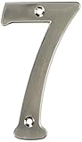 MINTCRAFT N-Z047SN House 7-Number, 4-Inch, Satin Nickel Finish [並行輸入品]