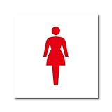 女子トイレ プレート 業務用 平付け サイン 15×15cm アルミ複合板３mm PA-003