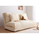 ソファーベッド 幅90cm【happy】アイボリー コンパクトフロアリクライニングソファベッド 【happy】ハッピー【代引不可】 生活用品 インテリア 雑貨 寝具 ベッド ソファベッド ソファベッド その他のソファベッド soz1-401