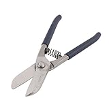 DealMux 8-inch Length Rubber Coated Handle Straight Head Tin Snips Scissors Shears