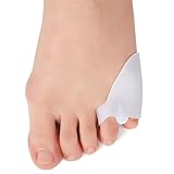 KUENZ 小趾サポーター, 足指サポート, 足指ストレッチパッド, 足指ストレッチパッド, 男女兼用, 着脱簡単, 洗濯可 ，平均サイズ。 (ホワイト)