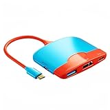 4K/ HDMI キャプチャーボード 2025新型 4-in-1 多機能ポートSwitch対応 USB3.0 PD HDMI 変換アダプタ 超低遅延 内蔵型TVチューナー 4K (B)