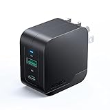 KOVOL 65W PD 充電器 2ポート30分で50％充電可能 GaN III技術採用 PD3.0 QC3.0自動的に電流配分 折りたたみ