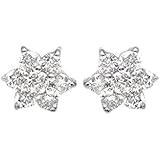 [ラグジュエリー][Lugejewelry]pt900 0.5ctダイヤモンドピアス Fleur SevenStar 0.5カラット SIクラス・無色透明 豪華フラワーセブンスター 天然ダイヤモンド【ラッピング対応】