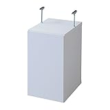 JKプラン Alnair　リビング収納庫 壁面収納庫（鏡面仕上げ） 突っ張り 上ラックのみ 幅30cm ホワイト FAL-0020-WH