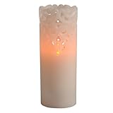 Gerson Lace Work Design Wax LED Candle, 3 by 8-Inch by Gerson