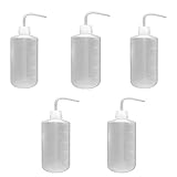 500ml ラボ プラスチックペットス クイズ 化学洗浄ボトル で狭い 丸型洗浄瓶 （5個）