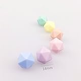 Mamimami Home 歯固め シリコーン製　多面的なビーズ 14MM 50個 歯固め石 おしゃぶり かわいい DIY用 アクセサリー　３カ月 ベビー ママ　パパ　赤ちゃん　ネックレス DIY ア