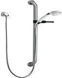デルタrpw336hdf単一機能個人用ハンドシャワー36 "グラブバー、69インチホースと90 °壁S、 .5 RPW336HDF 1