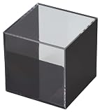 日本製 アクリルボックス 6面体 ブラック クリア 立方体 ケース BOX Y107-030-BK