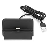 Jeffergarden 携帯電話充電器ベース 卓上ホルダー充電器 充電ベース USB Typc Cケーブル付き 急速充電 オフィス(黒)
