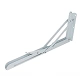 uxcell 折りたたみシェルフブラケット 金属 テーブルベンチブラケット サポートブラケット 1個入り