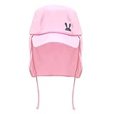 Little Rabbit(リトルラビット) ベビー 子供キッズ水着日焼け予防アウトドアUVカットフラップキャップ帽子(Kids Flap Cap) (7 Colors) (Baby Pink) [並