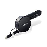 エレコム カーチャージャー シガーソケット 12W 90cm ブラック MPA-CCC06BK