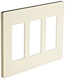 Morris Products 80913 Decorator Wallplate, Screwless, Snap-In, Almond, 3 Gang [並行輸入品]