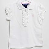 (ラルフローレン)RalphLauren ShortSleevedPoloShirt　フリルポロシャツ ホワイト 12M