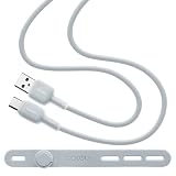 ラスタバナナ 充電 通信ケーブル シリコンケーブル USB A to Type-C 1.0m calon Jelly スモーキーブルー R10CAAC3A07SBL