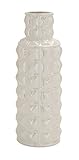 Deco 79 Ceramic Vase, 8 by 21-Inch, Pearl White [並行輸入品]