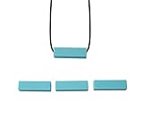 Stimtastic Chewable Silicone Block Necklace Nontoxic BPA and Phthalate Free, Turquoise by Stimtastic