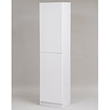 JKプラン 1cm単位で棚が調節出来る深型(奥行き32cm)扉付きオープンラック 幅44cm ホワイト bdc-106112-wh