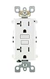 Leviton T7899-W 20 Amp, 125 Volt, Tamper Resistant SmartlockPro Duplex GFCI Outlet, Wallplate and Sc