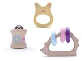 木製ベビーラトル 3点セット WOODYPUDDY 木のおもちゃ楽器【ラッピング無料】　G01-1037+G01-1038+G01-1039